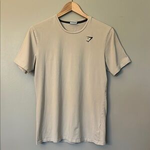 Gymshark Mens Tan Cotton Short Sleeve Tee in Size Medium